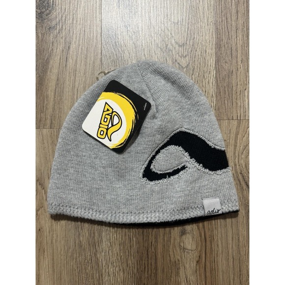 Y2K ADIO Skateboarding Reversible‎ Gray Beanie Hat